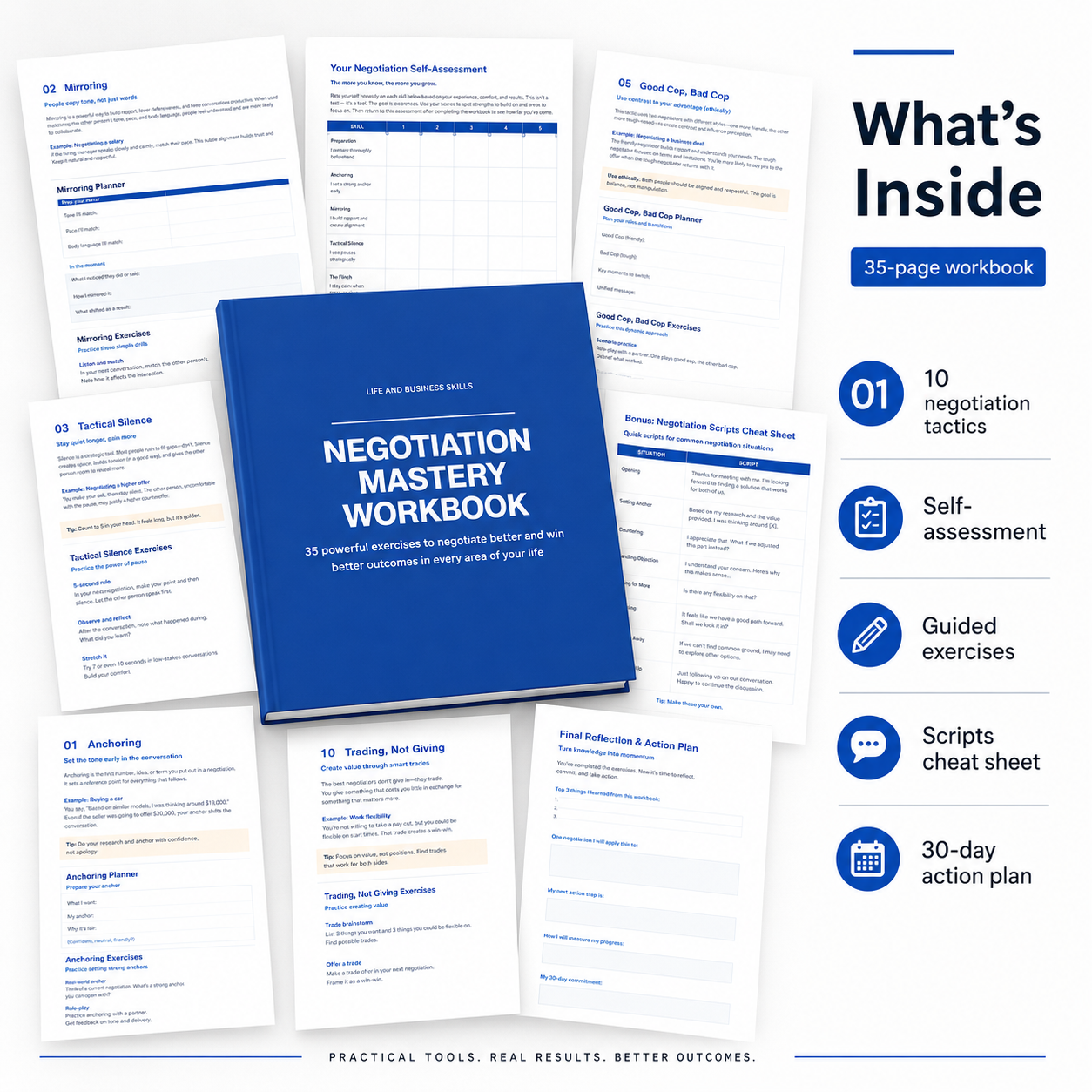 Action Your Future negotiation mastery workbook product preview
