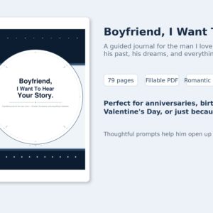Boyfriend I Want To Hear Your Story – Fillable Printable PDF cover image