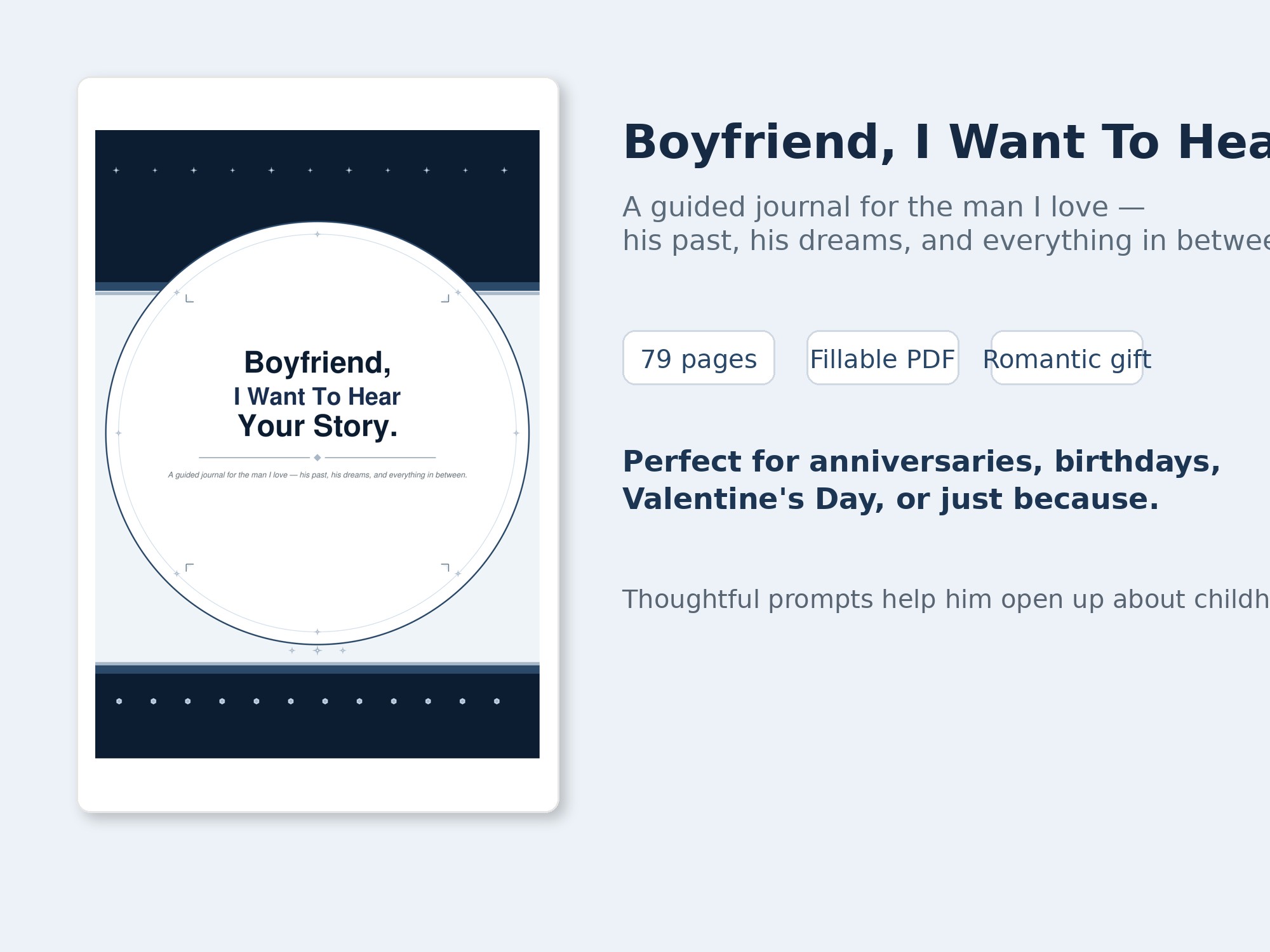 Boyfriend I Want To Hear Your Story – Fillable Printable PDF
