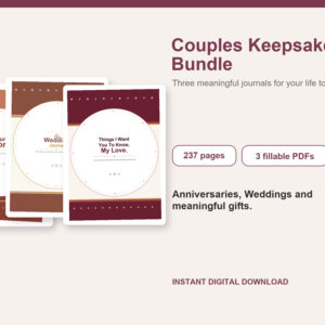 Couples Keepsake Bundle – Fillable Printable PDF Bundle cover image