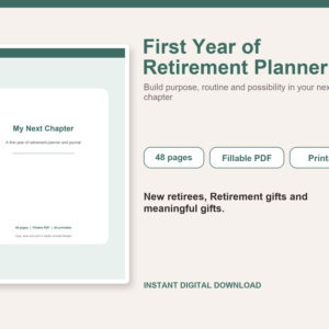 First Year of Retirement Planner – Fillable Printable PDF cover image