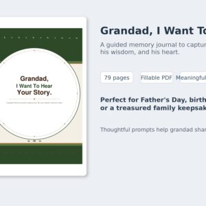 Grandad I Want To Hear Your Story – Fillable Printable PDF cover image