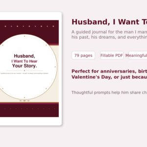 Husband I Want To Hear Your Story – Fillable Printable PDF cover image