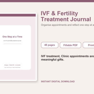 IVF & Fertility Treatment Journal – Fillable Printable PDF cover image