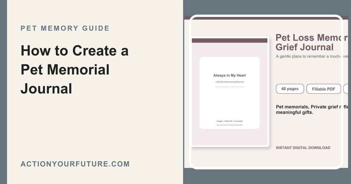 How to Create a Pet Memorial Journal After a Loss