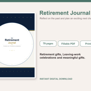 Retirement Journal – Fillable Printable PDF cover image