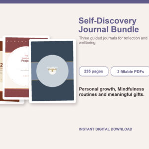 Self-Discovery Journal Bundle – Fillable Printable PDF Bundle cover image